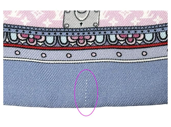 Sciarpa in seta Louis Vuitton multicolore rosa - vista 12