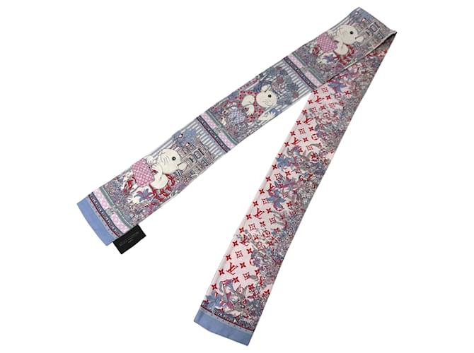 Sciarpa in seta Louis Vuitton multicolore rosa - vista 3