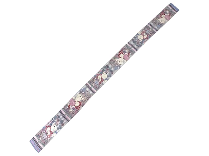 Sciarpa in seta Louis Vuitton multicolore rosa - vista 4