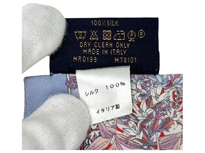 Sciarpa in seta Louis Vuitton multicolore rosa - vista 7