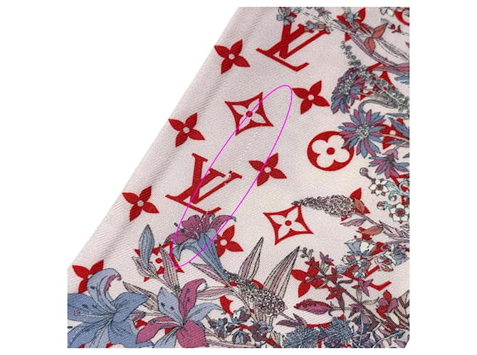 Sciarpa in seta Louis Vuitton multicolore rosa - vista 9