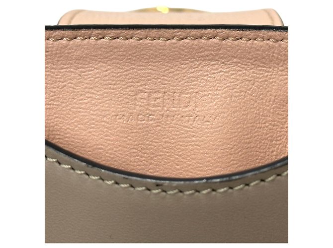 Borsa Fendi FF Diamond Rosa Grigio - vista 6