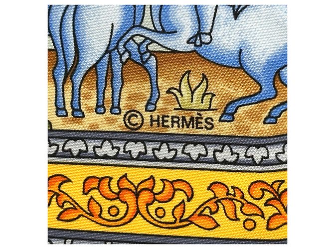 Hermès Hermes Seidenschal mehrfarbig Mehrfarben Gelb - Ansicht 5