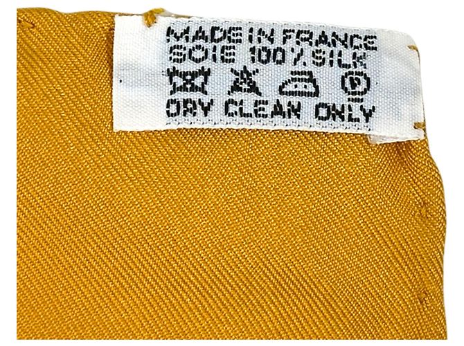 Hermès Hermes Seidenschal mehrfarbig Mehrfarben Gelb - Ansicht 6