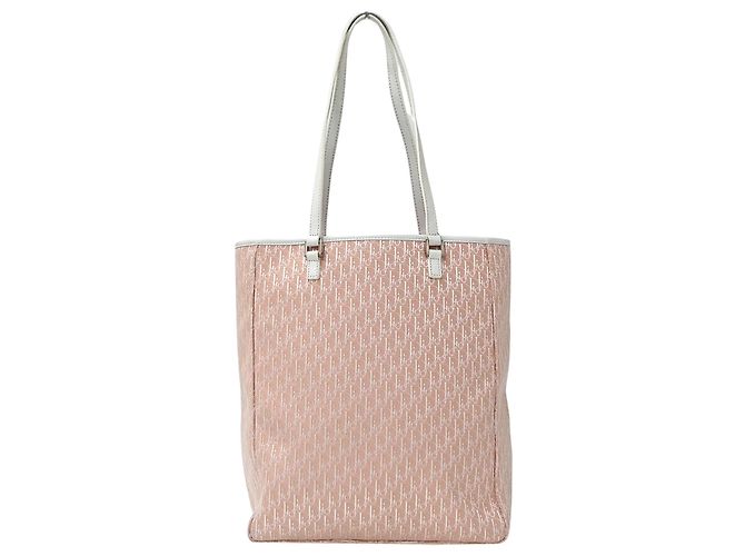 Borsa Christian Dior Trotter Canvas Rosa Bianco - vista 2