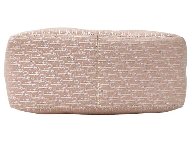Borsa Christian Dior Trotter Canvas Rosa Bianco - vista 3