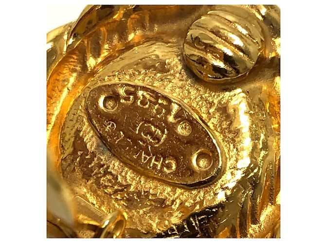 Orecchini clip vintage Chanel Gripoix Blue Cabochon D'oro - vista 7