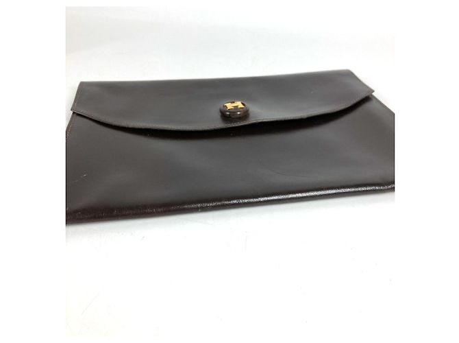 Hermès Clutch Hermes Vintage Pochette Rio Marrone - vista 6