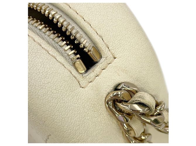 Camera Borsa a tracolla in pelle avorio Chanel Crudo - vista 9