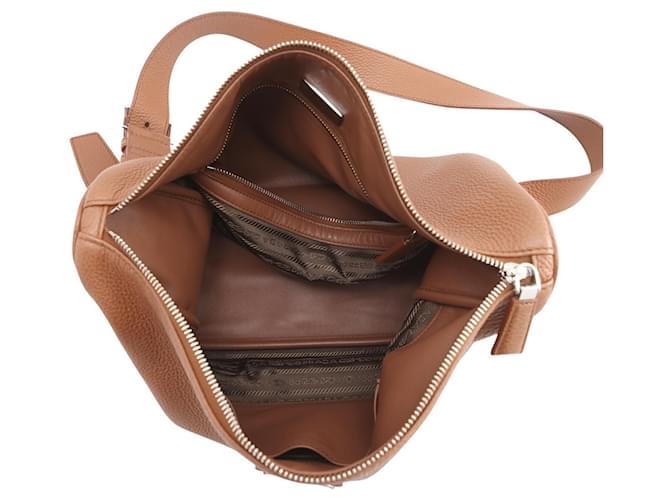 Borsa a tracolla Prada Vitello Daino Marrone - vista 5