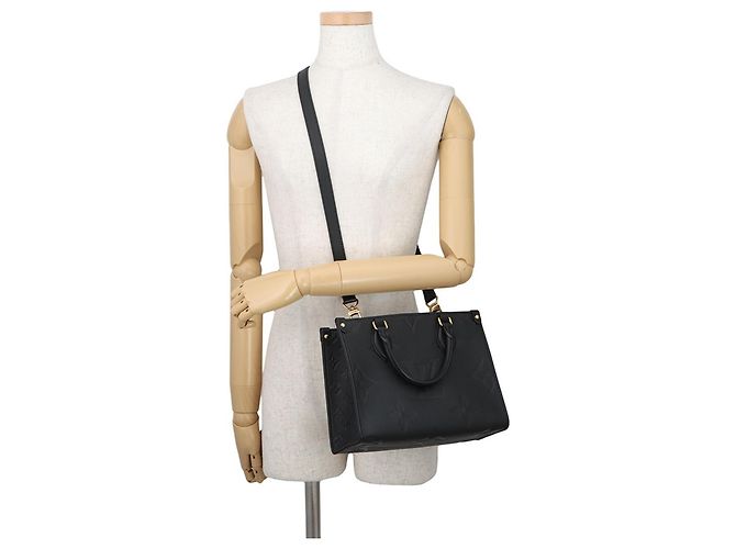 Borsa Louis Vuitton Monogram Empreinte OnTheGo PM Nero Monogramma - vista 5
