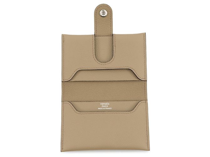 Hermès Tarjetero Hermes en Alezan y Beige Castaño - vista 4