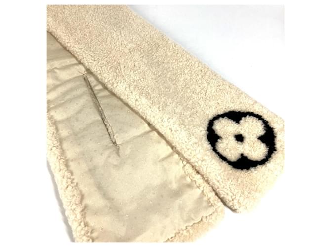 Sciarpa Tippet Monogram Flower Louis Vuitton Beige - vista 3