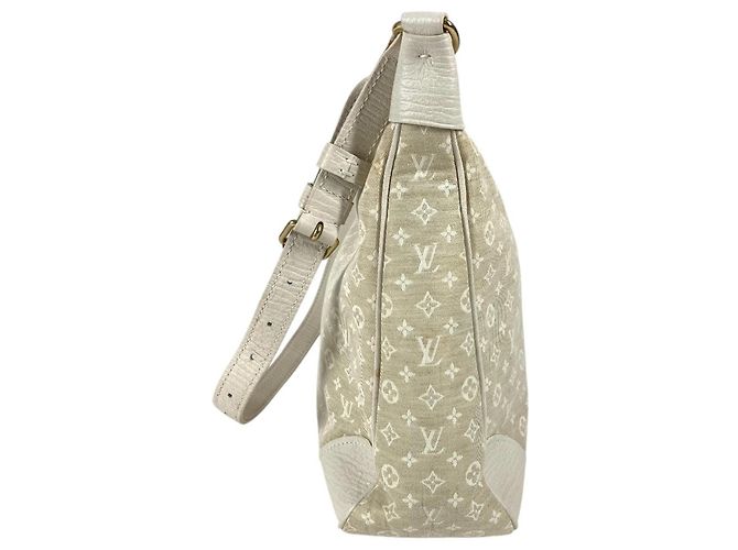 Borsa a tracolla Louis Vuitton Monogram Mini Lin Boulogne Beige - vista 4