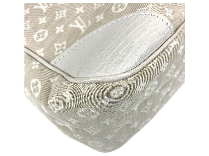 Borsa a tracolla Louis Vuitton Monogram Mini Lin Boulogne Beige - vista 7