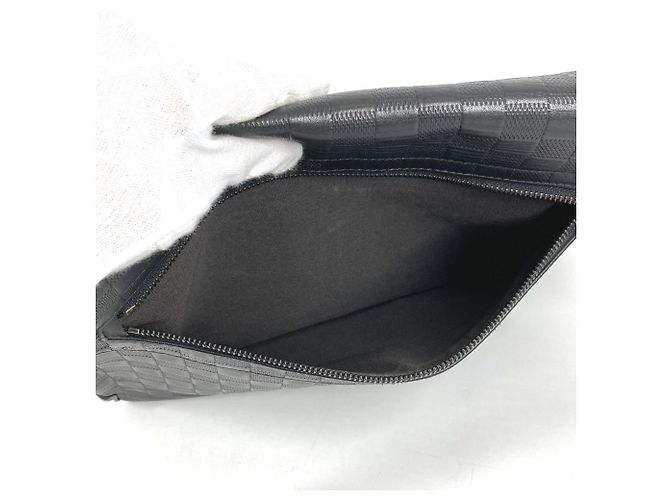 Borsa a tracolla Louis Vuitton Damier Infini District MM Nero - vista 14