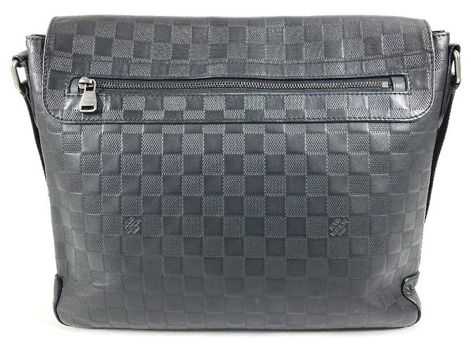 Borsa a tracolla Louis Vuitton Damier Infini District MM Nero - vista 2