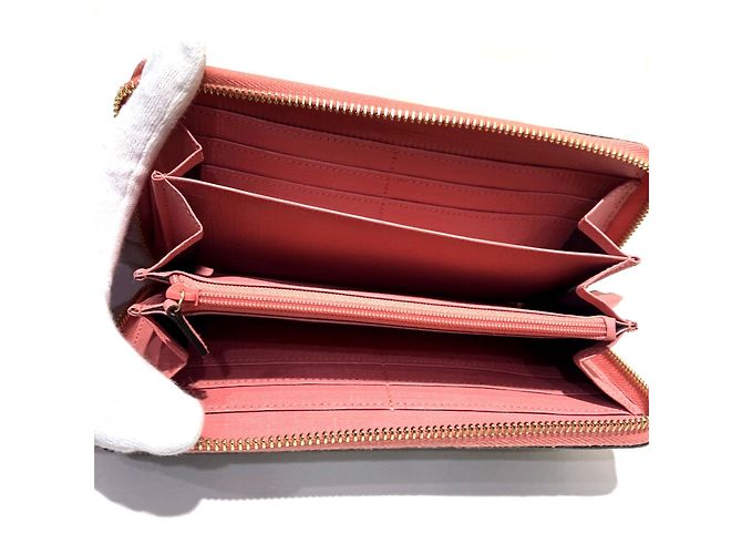 Gucci Long Wallet GG Supreme Leder Braun Pink - Ansicht 3