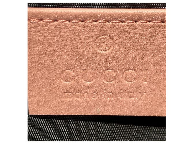 Gucci Long Wallet GG Supreme Leder Braun Pink - Ansicht 4
