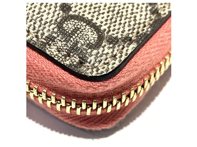Gucci Long Wallet GG Supreme Leder Braun Pink - Ansicht 7