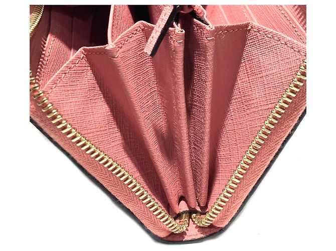 Gucci Long Wallet GG Supreme Leder Braun Pink - Ansicht 8