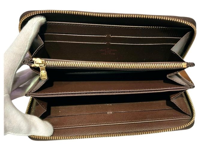 Carteira Zippy Long Louis Vuitton Damier Toile N60015 Marrom - vista 3