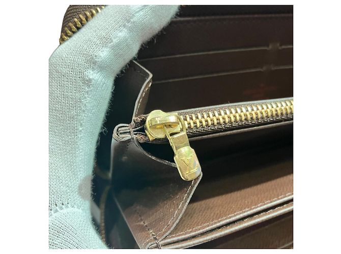 Carteira Zippy Long Louis Vuitton Damier Toile N60015 Marrom - vista 6