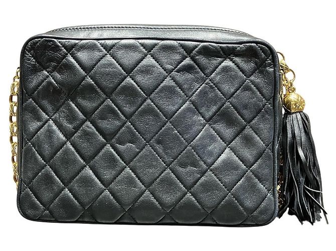 Borsa a tracolla Chanel Matelassé in agnello Nero - vista 2
