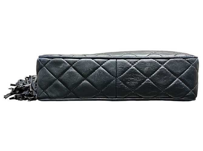 Borsa a tracolla Chanel Matelassé in agnello Nero - vista 3