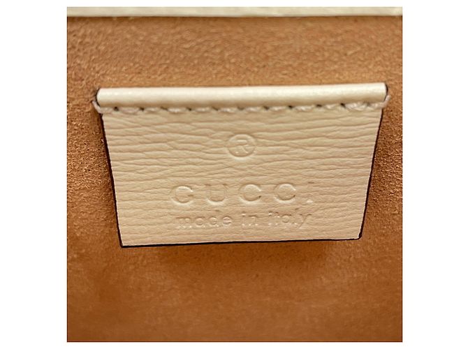 Borsa a tracolla Gucci GG Supreme Horsebit 1955 Marrone Bianco - vista 17