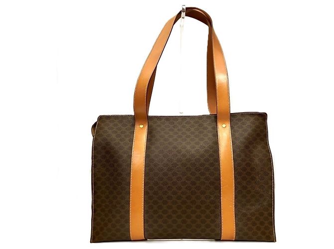 Céline Celine Macadam Leder Tote Bag Braun - Ansicht 2