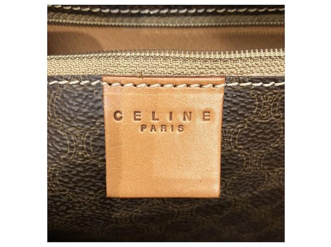 Céline Celine Macadam Leder Tote Bag Braun - Ansicht 4