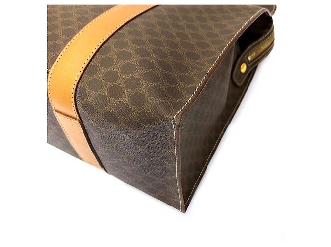 Céline Celine Macadam Leder Tote Bag Braun - Ansicht 6
