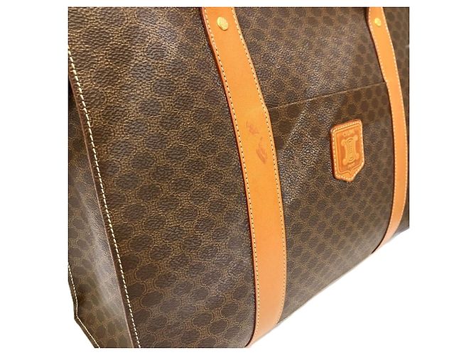 Céline Celine Macadam Leder Tote Bag Braun - Ansicht 8