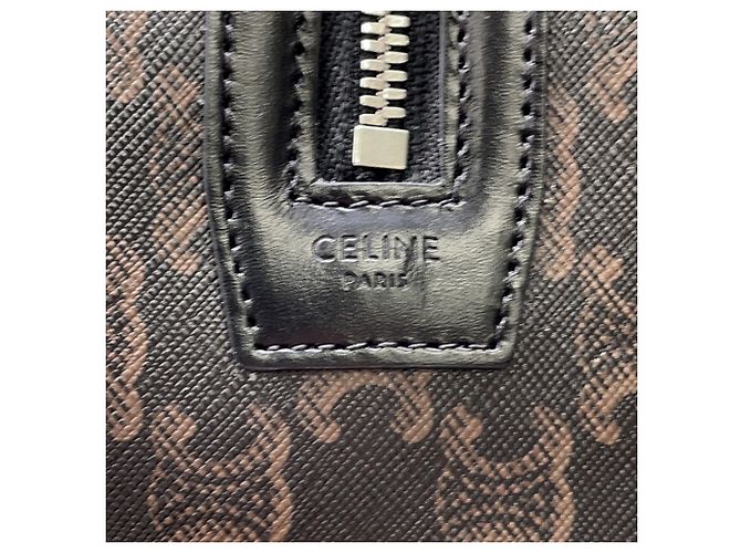 Borsa Boston Céline Marrone Pelle e PVC - vista 13