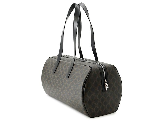 Borsa Boston Céline Marrone Pelle e PVC - vista 2