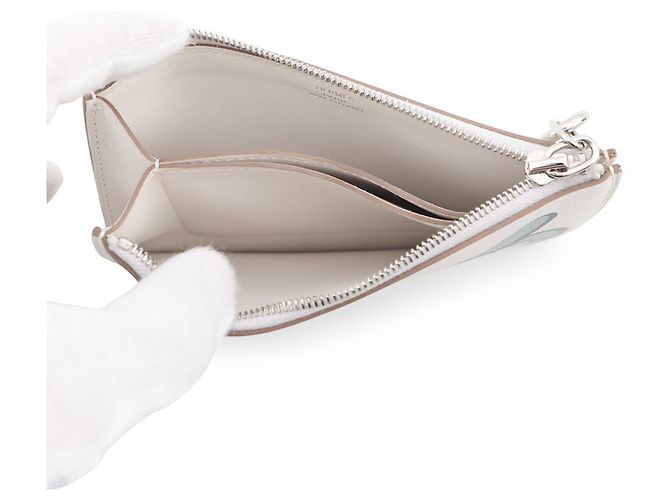 Tarjetero de piel Swift Hermès Blanco - vista 4