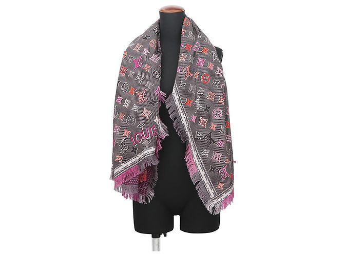 Stola in lana Pop Monogram Louis Vuitton Multicolore Monogramma - vista 3