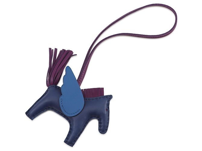 Hermès Charm per borsa Hermes Rodeo PM Pegasus Blue Saphir - vista 3