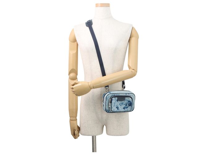 Pochette Monogram Watercolor Louis Vuitton Blu Monogramma - vista 4