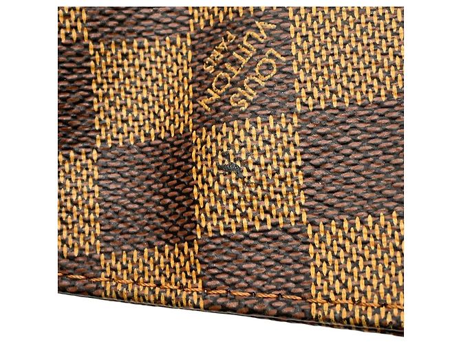 Borsa a tracolla Louis Vuitton Damier Ebene Marrone - vista 10