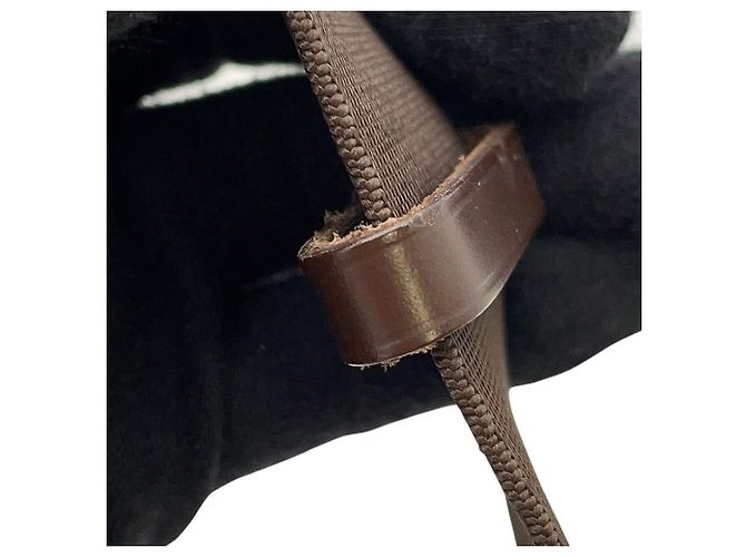 Borsa a tracolla Louis Vuitton Damier Ebene Marrone - vista 12