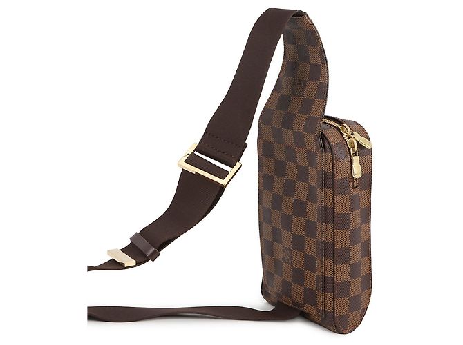 Borsa a tracolla Louis Vuitton Damier Ebene Marrone - vista 3