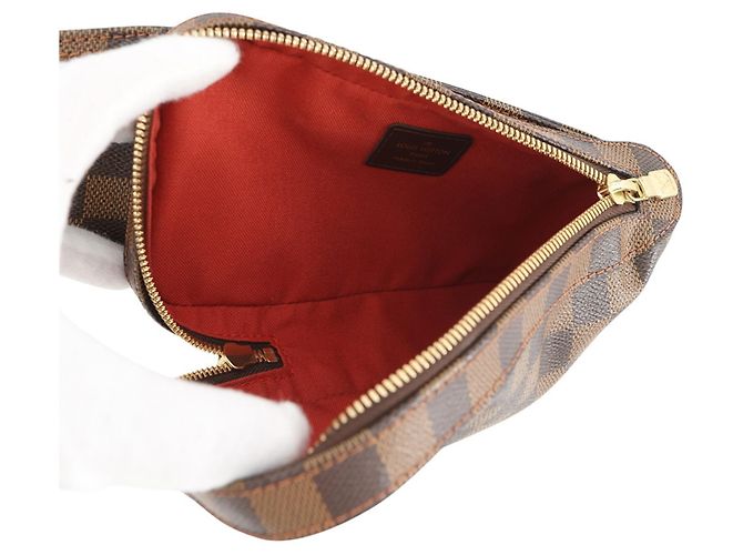 Borsa a tracolla Louis Vuitton Damier Ebene Marrone - vista 6