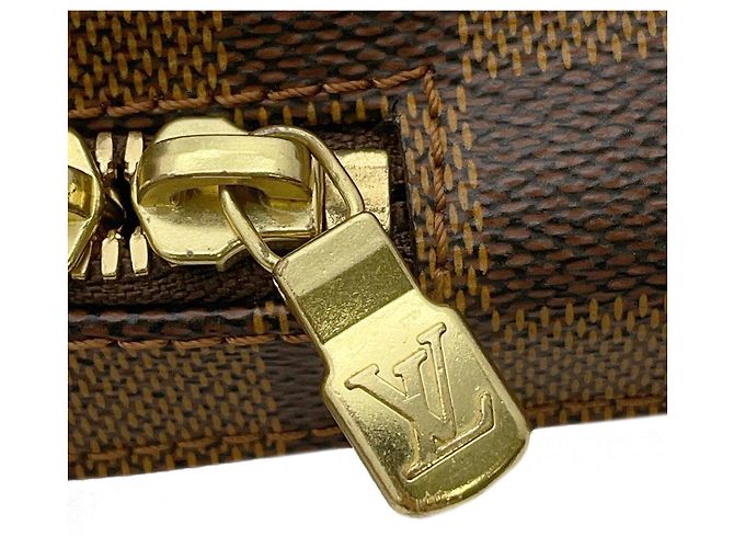 Borsa a tracolla Louis Vuitton Damier Ebene Marrone - vista 9