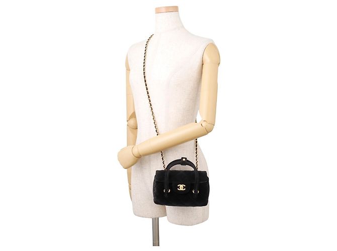 Borsa a tracolla Chanel Mini Flap Chain Nero - vista 4