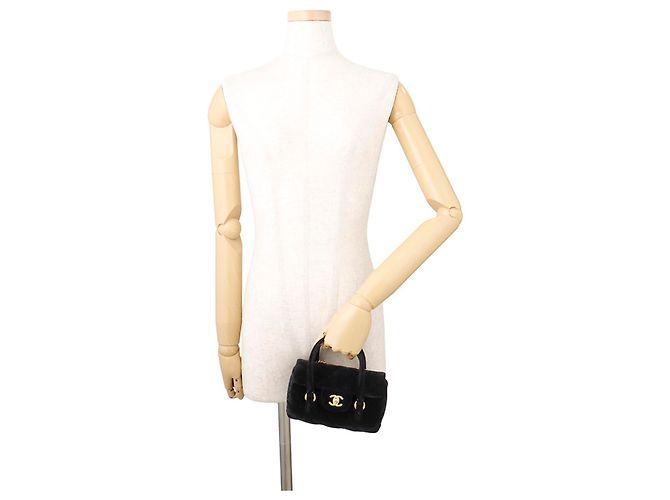 Borsa a tracolla Chanel Mini Flap Chain Nero - vista 5