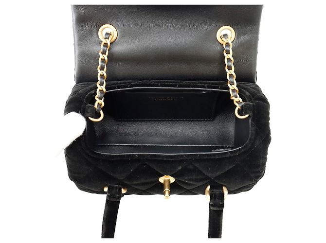 Borsa a tracolla Chanel Mini Flap Chain Nero - vista 7