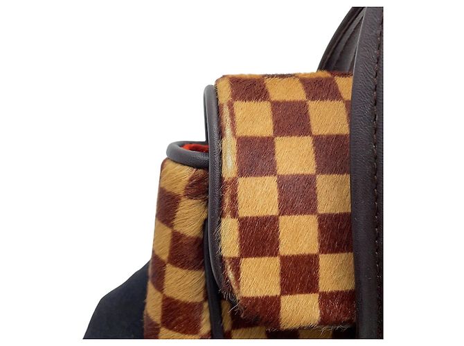 Borsa Louis Vuitton Damier Sauvage Haircalf Lion Rosso - vista 11