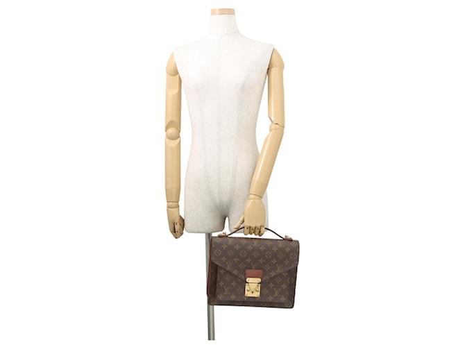Borsa Louis Vuitton Monogram Monceau Marrone Monogramma - vista 5